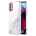 Pikkukuva 1 / 2: Marble design Motorola Moto G Stylus (2022) kotelot - Valkoinen Marmori Usva White