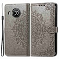 Miniatyrbild 1 av 2: Mandala läder Nokia X10 / Nokia X20 fodral - Silver/Grå Silvergrå