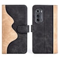 Miniatyrbild 1 av 2: Tvåfärgat Motorola Moto Edge 2022 fodral i läder - Svart Svart