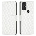 Miniatyrbillede 1 af 2: Rhombus mat Motorola Moto G Play (2023) flip etui - Hvid White