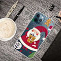 Miniatyrbillede 5 af 5: iPhone 14 Pro Funny Christmas Pattern Design Phone Case Soft Flexible Slim stødsikkert Anti-Fingerprint Cover - Santa Claus Brings Presents Red