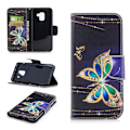 Miniatyrbild 1 av 2: Butterfly läder Samsung Galaxy A8 (2018) fodral - Flerfärgad multifärg
