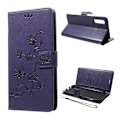 Pikkukuva 1 / 2: Butterfly Samsung Galaxy A70 nahkakotelo - Tumma Violetti Purple
