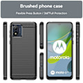 Miniatyrbillede 2 af 2: Carbon Flex Etui Motorola Moto E13 - Sort Black