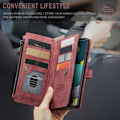 Miniatyrbillede 2 af 2: CaseMe Samsung Galaxy A51 etui med lynlås og pung - Rød Red