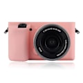 Pikkukuva 1 / 2: Sony Alpha A6300 ja A6000 tyylikäs kamerakotelo - Vaaleanpunainen Pink