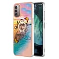Pikkukuva 1 / 2: Marble Patterned Suojakuori With Ring Holder For Nokia G11 / G21 - Never Stop Dreaming Multicolor