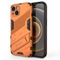 Miniatyrbillede 1 af 2: Kickstand Hybrid Dual Layer Hard Bumpresistent Soft Flexible stødsikkert Protective Case iPhone 13 6,1 tommer - Orange Orange