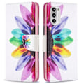 Pikkukuva 1 / 2: Wonderland Motorola Moto G52 flip kuoret - Auringonkukka Multicolor