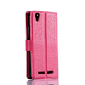 Pikkukuva 2 / 2: Huawei P10 Litsi Pintainen Nahkakotelo Standillä - Kuuma Pinkki Pink