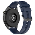 Miniatyrbild 1 av 2: 20 mm universal klockarmband i texturerat silikon - Marinblå Blå