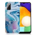 Miniatyrbilde 1 av 2: Marmordesign Samsung Galaxy A03s deksel - Blå Skvett Multicolor