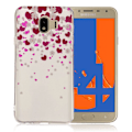 Miniatyrbillede 1 af 2: Samsung Galaxy J4 (2018) trykt mønster tyndt etui - Hjerte og Blomst Multicolor