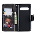 Pikkukuva 2 / 2: Samsung Galaxy S10 printtikuosi nahkainen flip suojakotelo - Karhu ja Varoitukset Multicolor