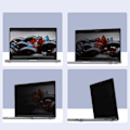 Miniatyrbild 2 av 5: MacBook Pro 14 M1 / M1 Max (A2442, 2021) / M2 / M2 Max (A2779, 2023) anti-spy style tempered glass screen protector Transparent