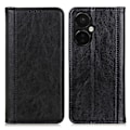 Miniatyrbillede 1 af 2: OnePlus Nord CE 3 ægte læderetui med magnetisk lukning - Sort Black