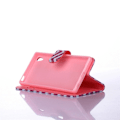 Miniatyrbillede 2 af 2: Moberg Sony Xperia Z5 Læder Etui - Hot Pink & Chevron Striber Multicolor