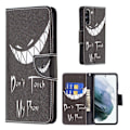 Miniatyrbillede 1 af 2: Wonderland Samsung Galaxy S21 FE Flip etui - Don't touch my phone Black