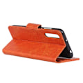 Miniatyrbillede 2 af 2: Samsung Galaxy A50 nappa tekstur læder etui - Orange Orange