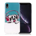 Miniatyrbillede 1 af 2: Fleksibelt etui med selvlysende mønster til iPhone Xr - Hund Med Høretelefoner Multicolor