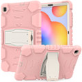 Pikkukuva 1 / 2: Samsung Galaxy Tab S6 Lite silikonisuojus jalustalla - Kirsikankukat Vaaleanpunainen Pink