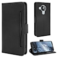 Miniatyrbillede 1 af 2: Modern-styled Læder Pung Etui til Nokia 7.3 - Sort Black