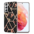 Pikkukuva 1 / 2: Marble Samsung Galaxy S21 5g Suojakotelo - Musta Marble / Flower Multicolor