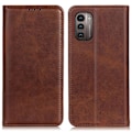 Miniatyrbillede 1 af 2: Nokia G11 / Nokia G21 flip etui i ægte læder med pung – Brun Brown