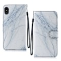Miniatyrbillede 1 af 2: Mønstertryk Tegnebogsstativ Læder Flip Case iPhone XS Max 6,5 tommer - Marmor Multicolor