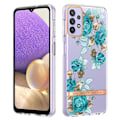 Miniatyrbillede 1 af 2: Supertyndt og slidstærkt softcover til Samsung Galaxy M32 5G / A32 5G - Blå Rose Blue