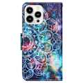 Pikkukuva 2 / 2: Wonderland iPhone 14 Pro Max Läppäkotelo - Starry Sky / Mandala Multicolor