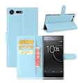 Miniatyrbillede 1 af 2: Sony Xperia XZ Premium Læder etui i litchi skind - Babyblå Blue