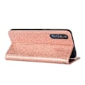 Miniatyrbillede 2 af 2: Huawei P20 Pro mobiletui i kunstlæder med glitter og kortholder - Rosa Guld Multicolor