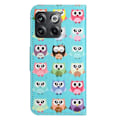 Miniatyrbillede 2 af 2: Wonderland OnePlus Ace Pro / 10t Flip Etui - Søde Ugler Blue