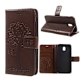 Miniatyrbillede 1 af 2: Samsung Galaxy J3 (2017)  Smuk læder etui med tryk - Brun Brown