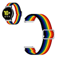 Miniatyrbillede 1 af 2: 22 mm nylon-urrem til Huawei- og Samsung-ure - Regnbue Multicolor