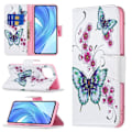Pikkukuva 2 / 2: Wonderland Xiaomi 11 Lite 5g Ne / Mi 11 Lite 5g / 11 Lite Läppäkotelo - Vihreä Perhonen Multicolor