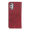 Pikkukuva 2 / 2: Motorola Moto E32 lompakkokotelo, aitoa nahkaa - Punainen Red