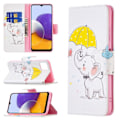 Miniatyrbillede 2 af 2: Wonderland Samsung Galaxy A22 5G Flip etui - Elefant og paraply Multicolor
