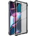 Miniatyrbillede 1 af 2: IMAK Airbag Cover til Motorola Edge X30 - Gennemsigtig Sort Transparent