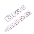 Miniatyrbild 1 av 2: 16mm Universal stripe tryckt klockarmband i silikon - Färgglada Linjer multifärg