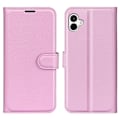 Miniatyrbillede 1 af 2: Klassisk Samsung Galaxy A04 Flip Etui - Lyserød Pink