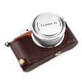 Miniatyrbillede 1 af 2: Panasonic Lumix DC-GF10 halvt kamera beskyttelsesetui i læder - Kaffe Brown