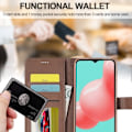 Pikkukuva 2 / 2: LC.IMEEKE Samsung Galaxy A32 5G flip case - Kahvi Brown
