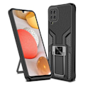 Pikkukuva 1 / 2: Shockproof Hybrid Suojakuori With Kickstand For Samsung Galaxy A12 5G - Musta Black