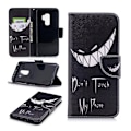 Miniatyrbillede 1 af 2: Samsung Galaxy S9 Plus Printet Mønster PU læder flip etui - Do Not Touch My Phone Multicolor