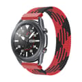 Pikkukuva 1 / 2: Elastinen nylon rannekoru Samsung Galaxy Watch 4 - Musta / Punainen Koko: S Multicolor