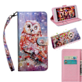 Miniatyrbillede 1 af 2: Huawei P30 Lite mønstret læderetui - Ugle Multicolor