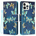 Miniatyrbillede 1 af 2: Wonderland iPhone 14 Pro Max flip etui - Smykke Sommerfugl Blue