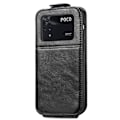 Miniatyrbillede 2 af 2: Vertical Flip Phone Etui med Zipper til Xiaomi Poco M4 Pro - Sort Black